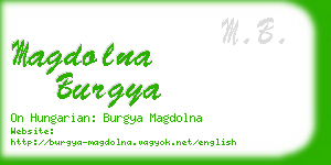 magdolna burgya business card